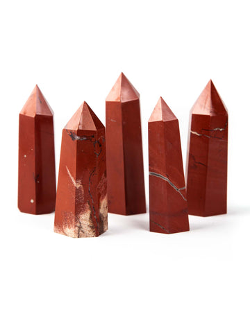 Red Jasper Pointed Crystal | Heal Root Chakra | protects from emotional manipulation