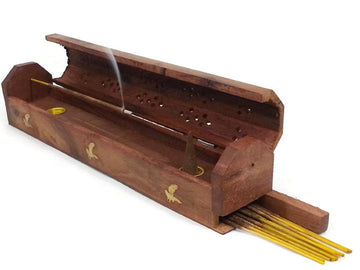 Incense Coffin Box Burner 12"L