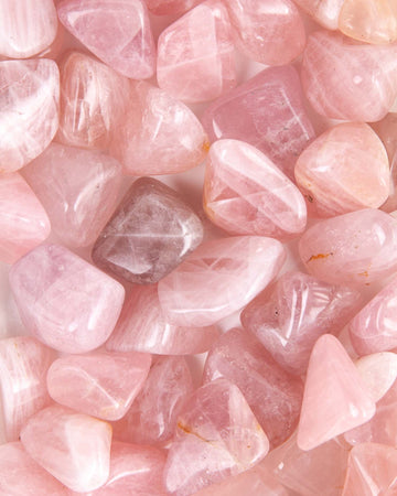 3-Piece Rose Quartz Tumbled Stone | Self-Love Crystals