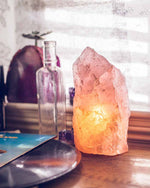 5" Rose Quartz Rough Lamp | Self-love Lamp | Rose Quartz Night light