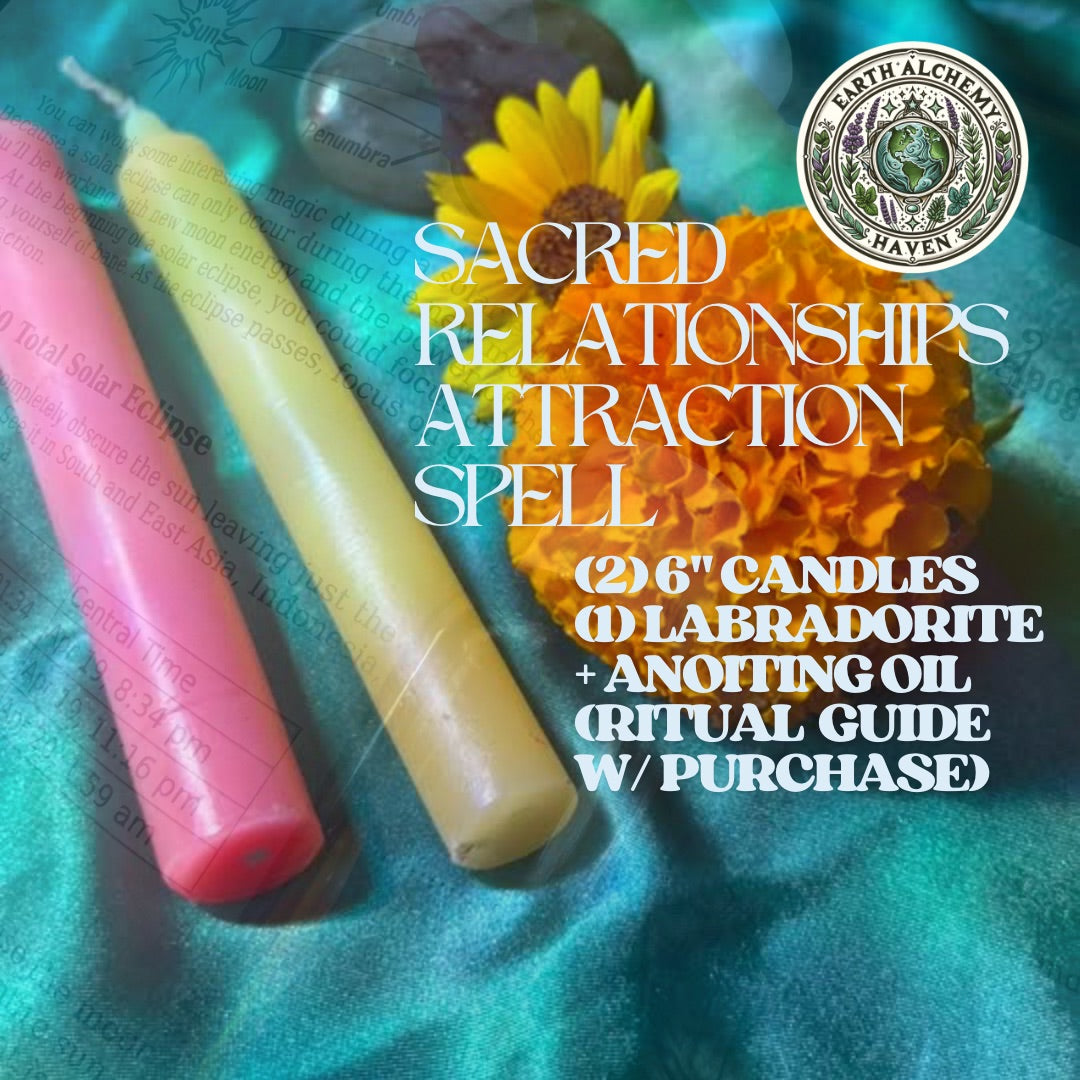 Sacred Relationships Attraction Ritual Kit (Candles, Crystal & Anointing Oil)