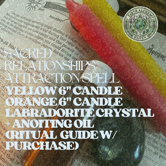 Sacred Relationships Attraction Ritual Kit (Candles, Crystal & Anointing Oil)