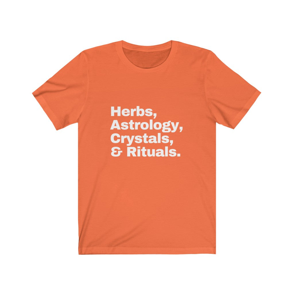 Herbs, Astrology, Crystals & Rituals Short Sleeve Tee