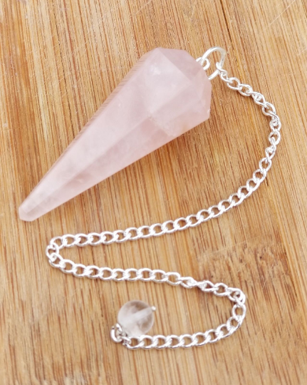 Rose Quartz Pendulum | Pendulum for Inner Knowing | Crystal Pendulum