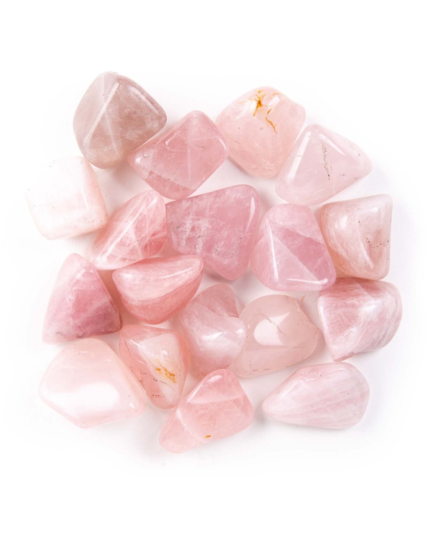 3-Piece Rose Quartz Tumbled Stone | Self-Love Crystals